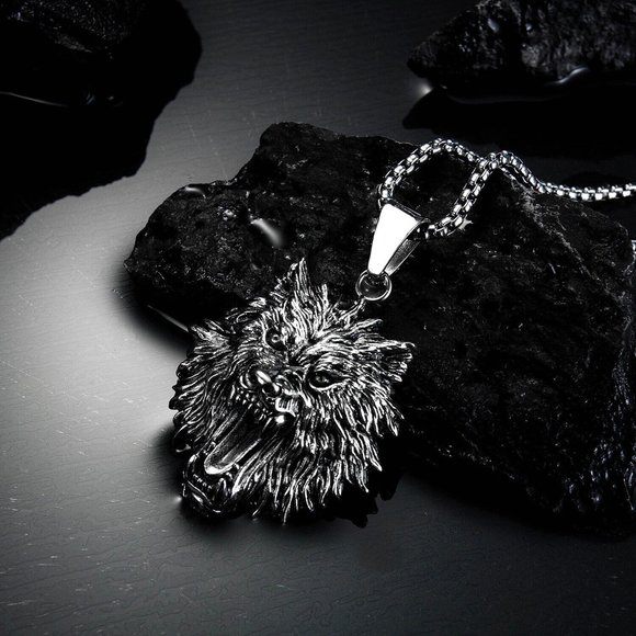High Quality Viking Warrior Axe Shield Titanium Steel Pendant for Men